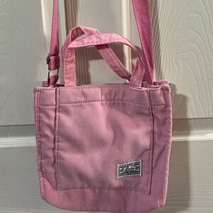 Letu Pink Corduroy Shoulder Tote Bag.